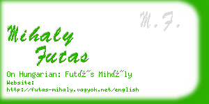 mihaly futas business card